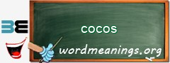 WordMeaning blackboard for cocos